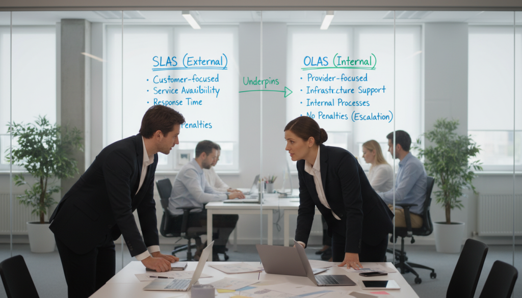 servicenivåavtal IT och operativa avtal struktur